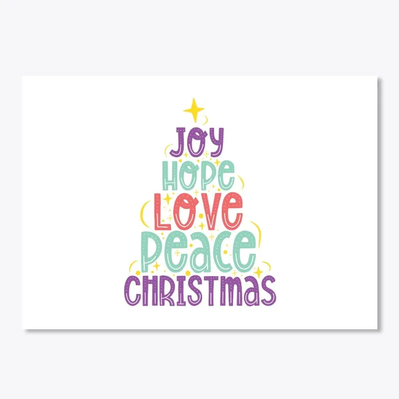 Joy Hope Love Peace Christmas Quote